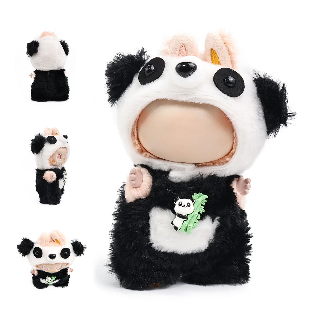 HiOKOU Panda 17cm Doll Clothes – Cute Animal Style Outfits for Labubu Accessories