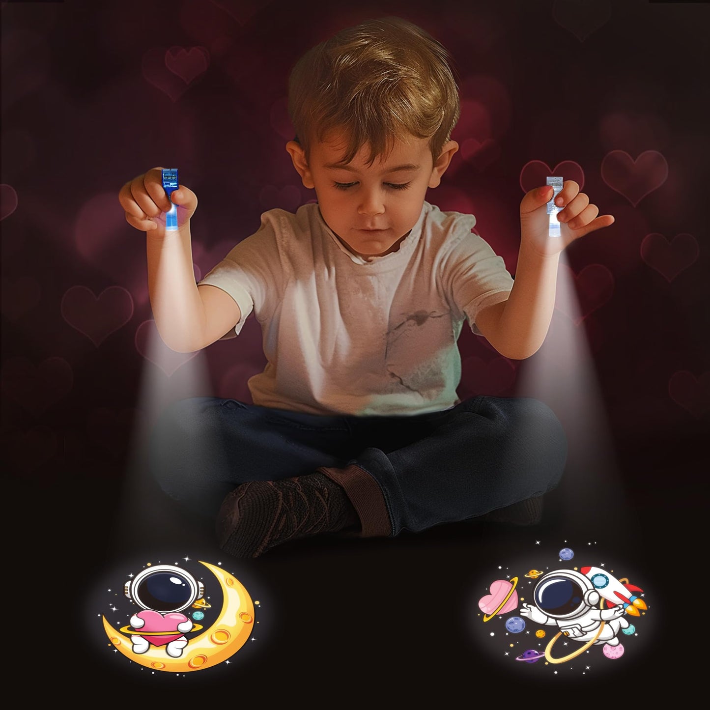 HIPYGYM 28-Pack LED Finger Lights Valentines Cards for Kids – Classroom Gifts