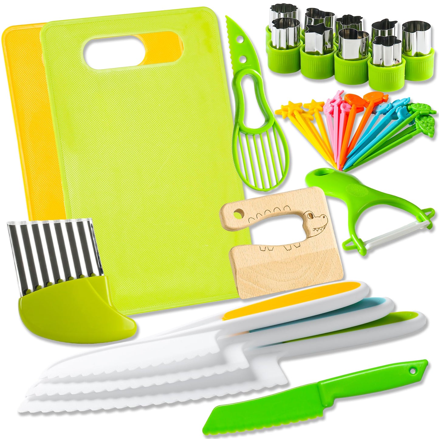 Hirger 40Pcs Kids Knife Set for Real Cooking – Montessori Kitchen Tools