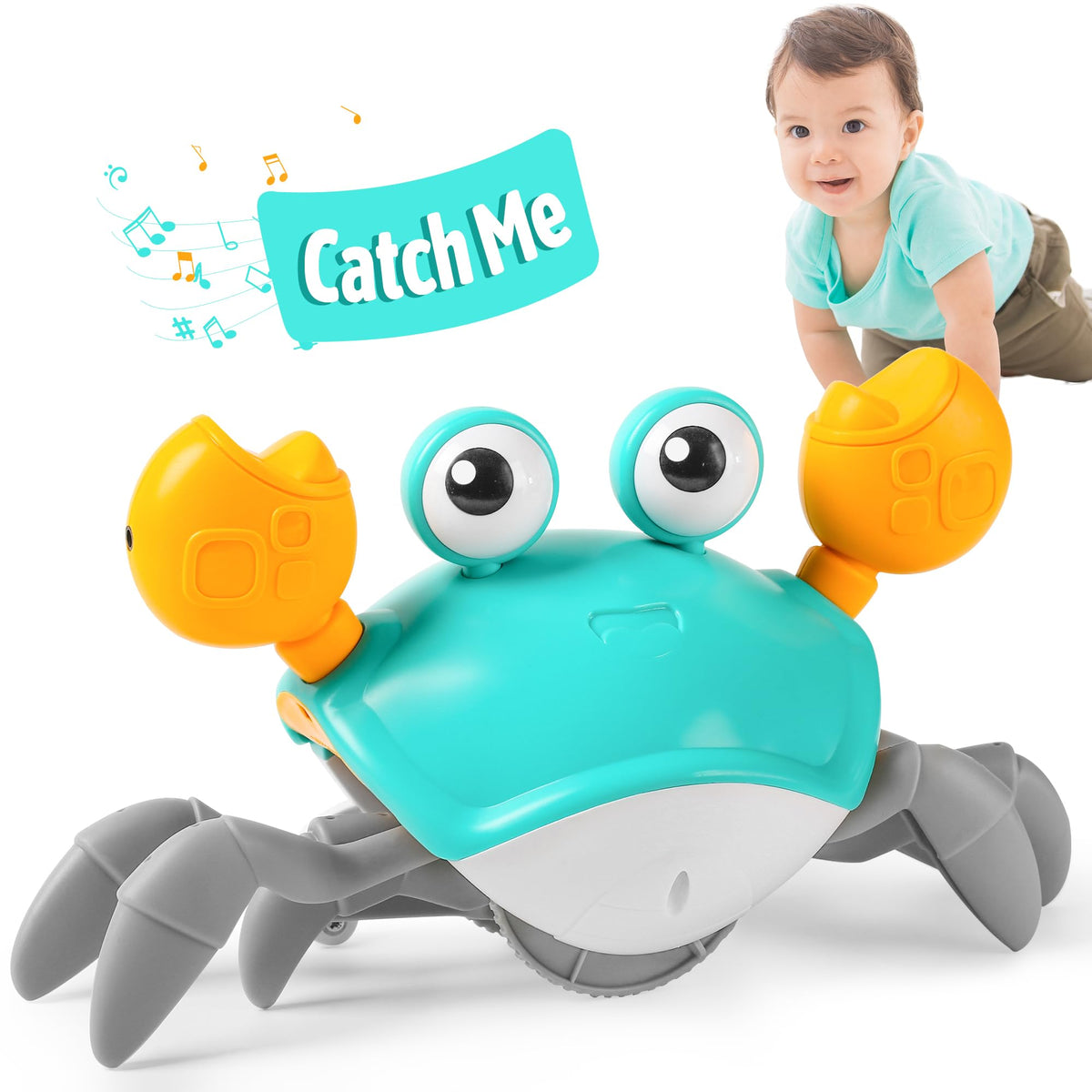 Hirger Crawling Crab Baby Toy – Light, Music, Tummy Time & Walking Help for Toddlers