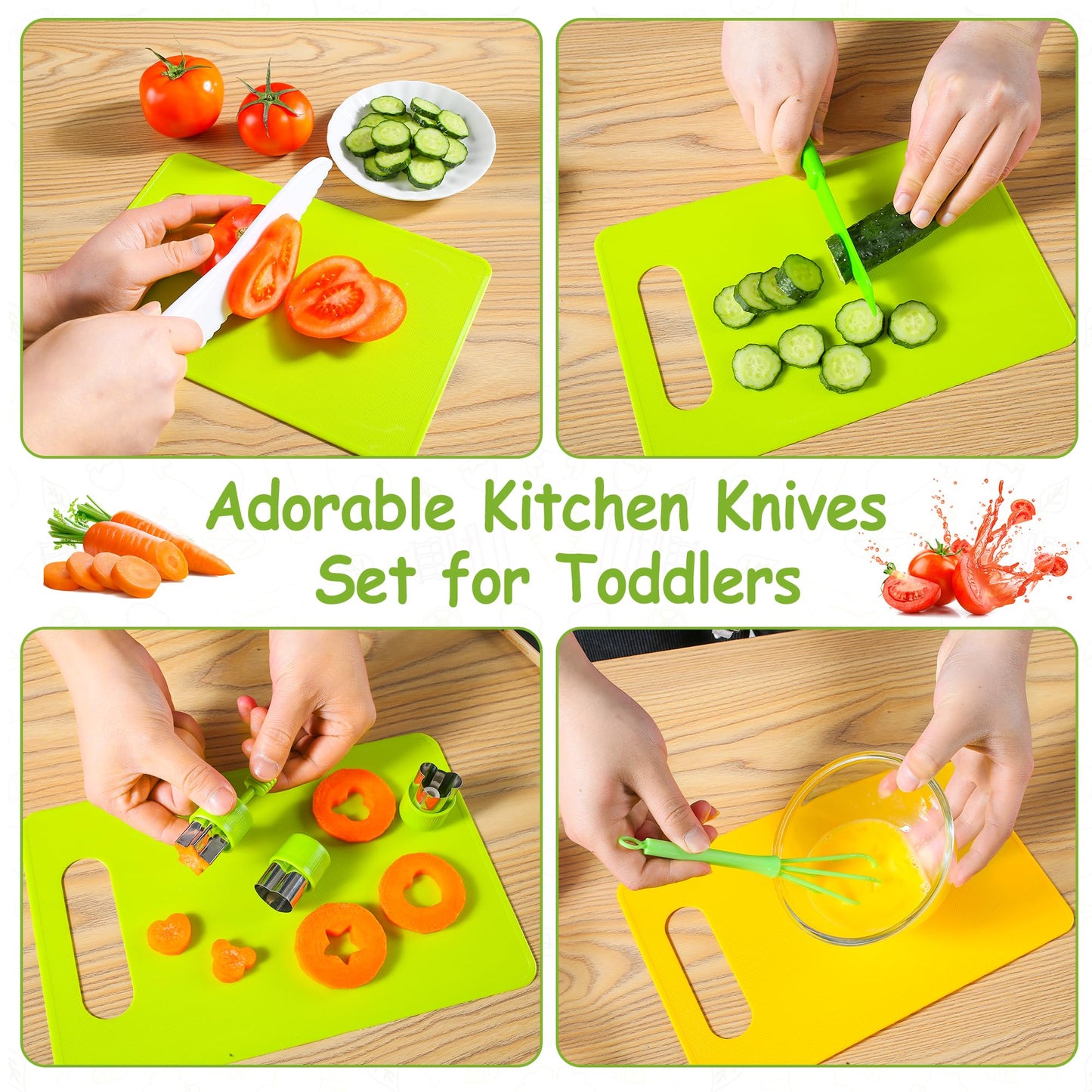 Hirger 40Pcs Kids Knife Set for Real Cooking – Montessori Kitchen Tools