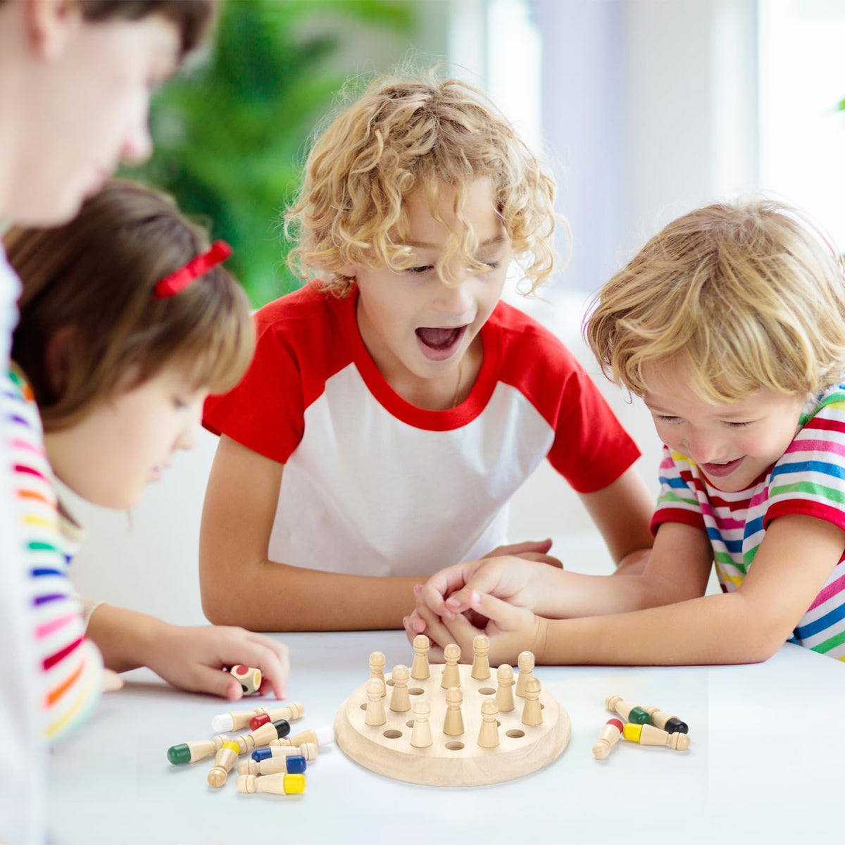 Hirger Wooden Memory Chess – Family Board Game for Kids & Adults | Montessori Educational Toy