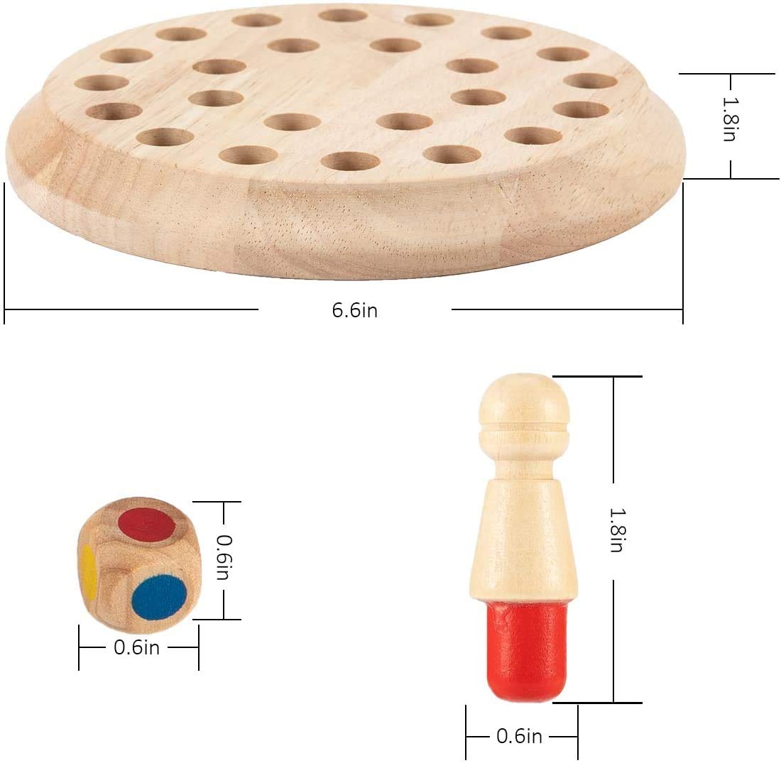 Hirger Wooden Memory Chess – Family Board Game for Kids & Adults | Montessori Educational Toy