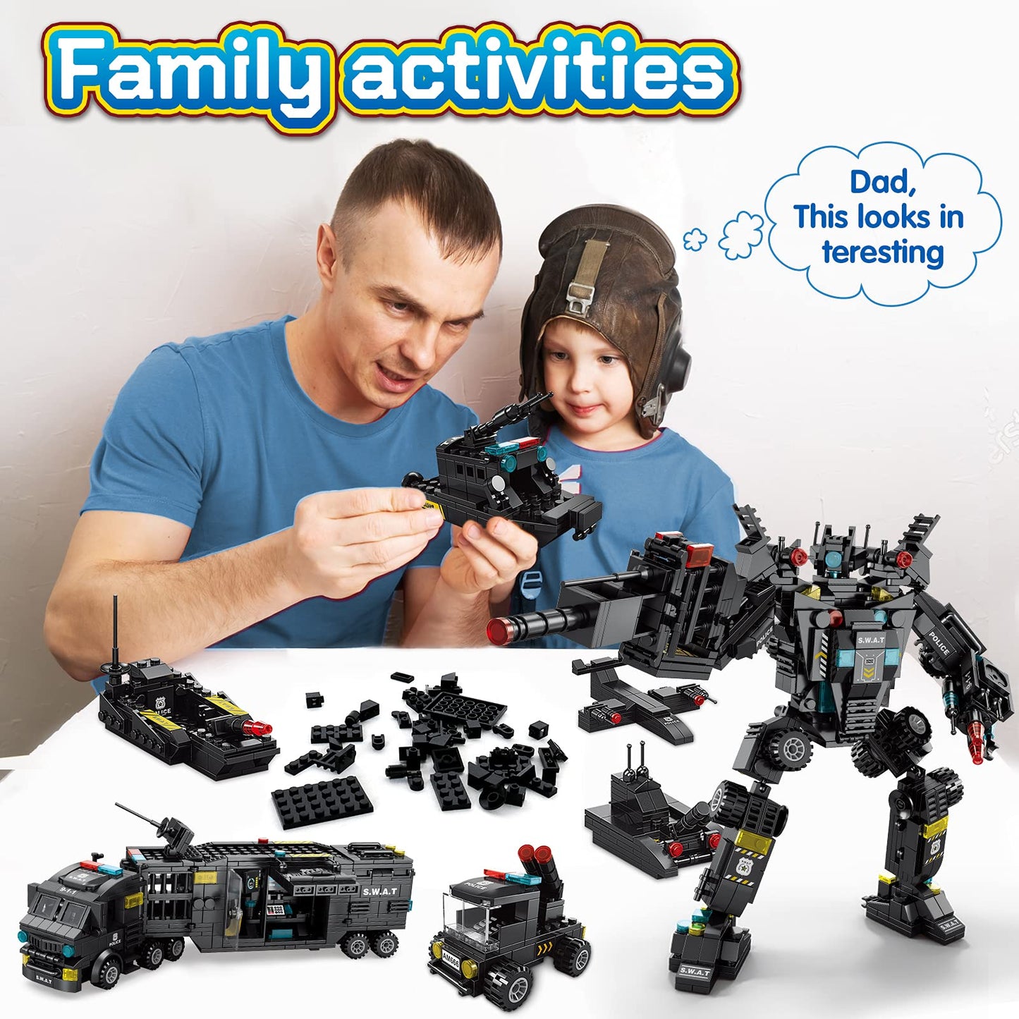 HISTOYE 51-in-1 Robot Building Kit for Kids – STEM Erector Set (Ages 6–12)