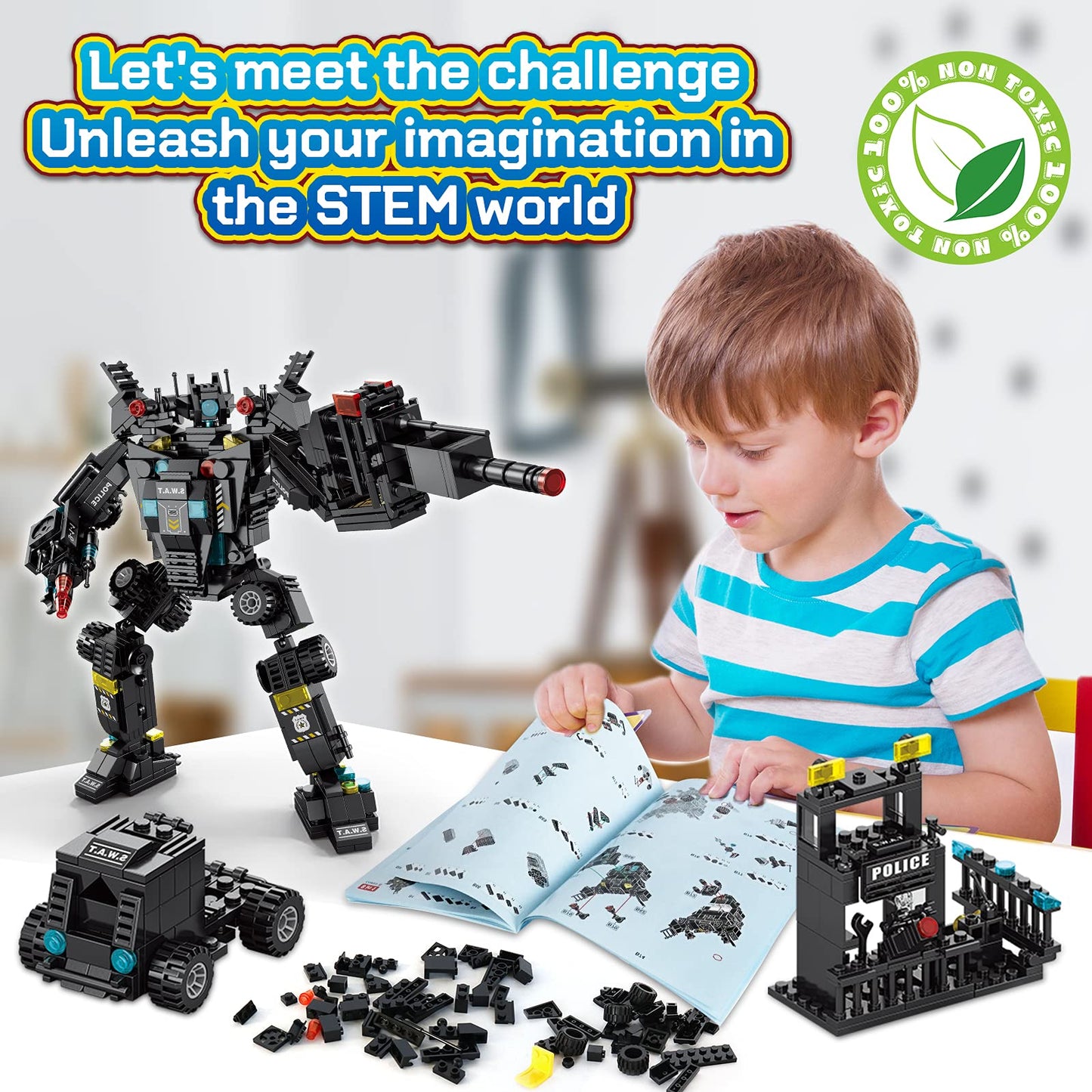 HISTOYE 51-in-1 Robot Building Kit for Kids – STEM Erector Set (Ages 6–12)