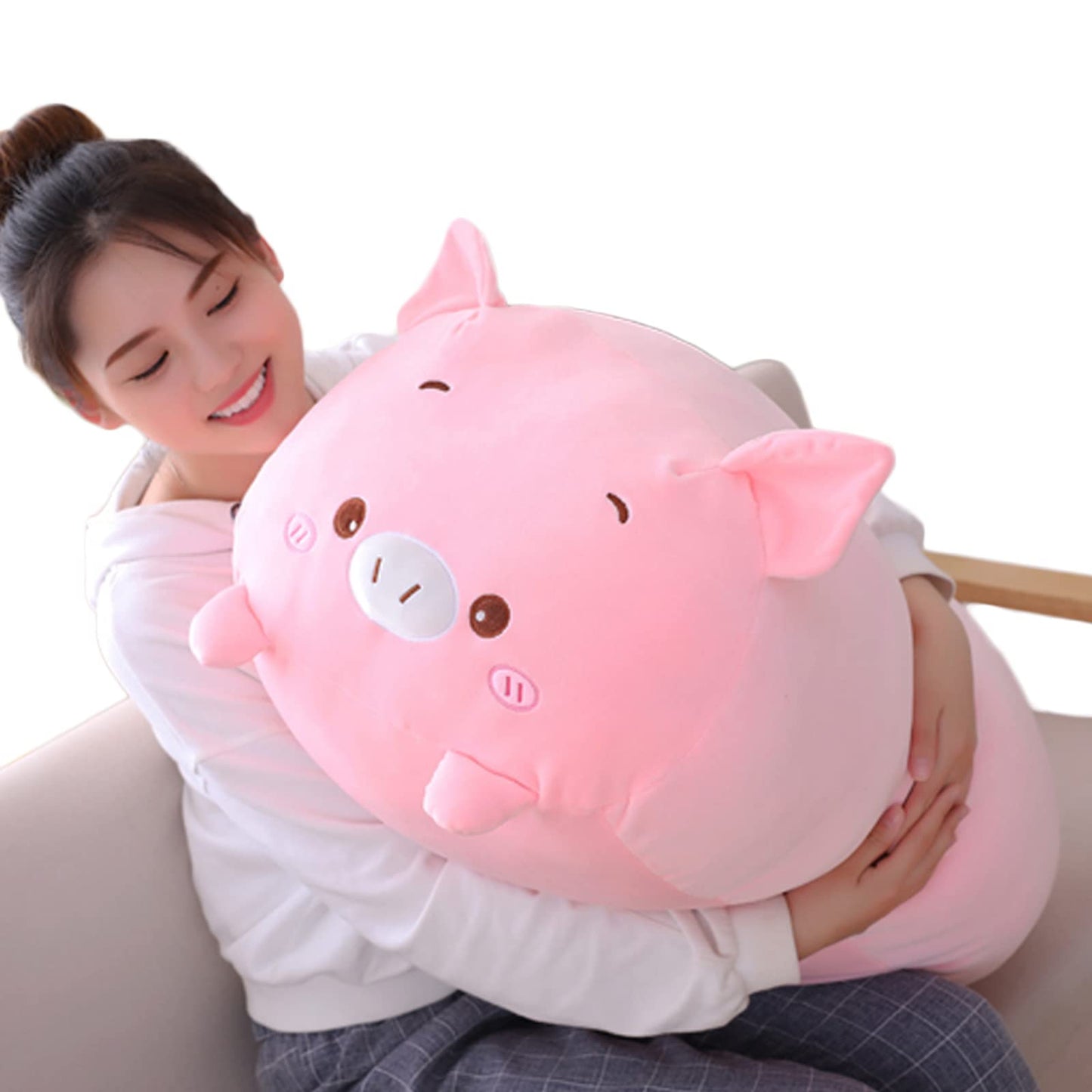 hitoshe Pig Plush Stuffed Animal | Cozy 8in Pink Plush Toy