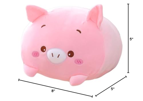 hitoshe Pig Plush Stuffed Animal | Cozy 8in Pink Plush Toy