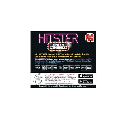 Hitster Film and Series Soundtracks German Expansion - 154 Cards, Party and Family Game (2-10 players)