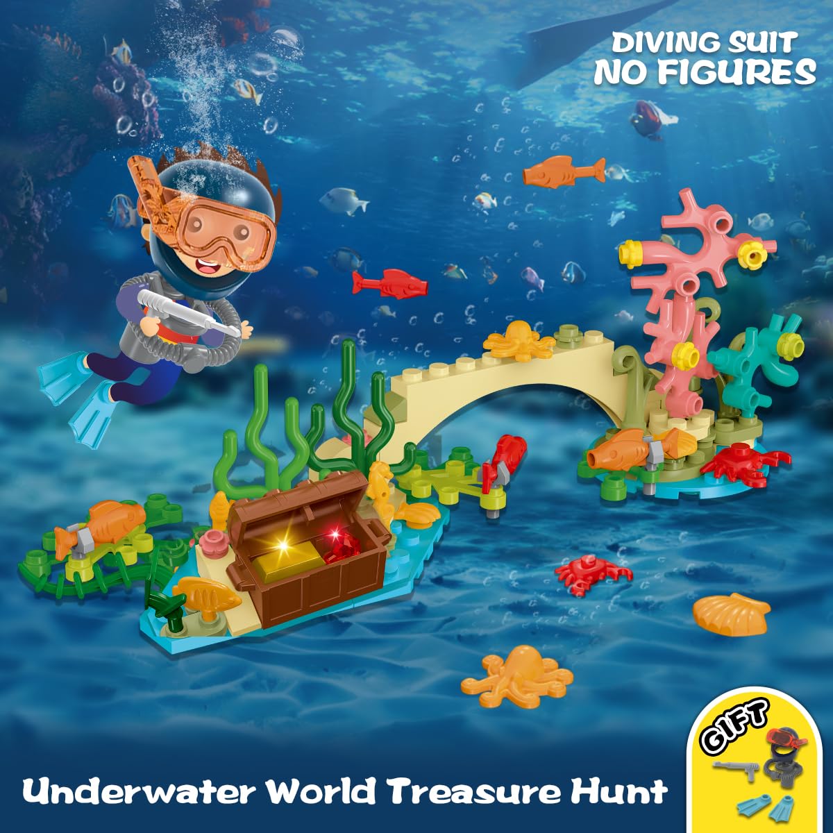 HiWEEGO City Floatable Boat with LED Light – Arctic Explorer Ship Building Kit (542 Pcs)