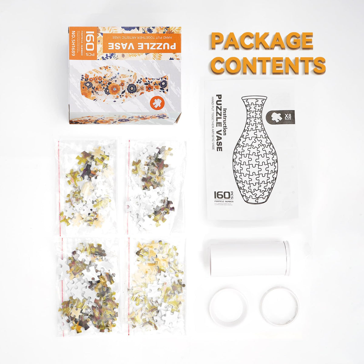 Hiwhy 3D Puzzle Planter Vase — 160-Piece DIY Flower Vase Gift