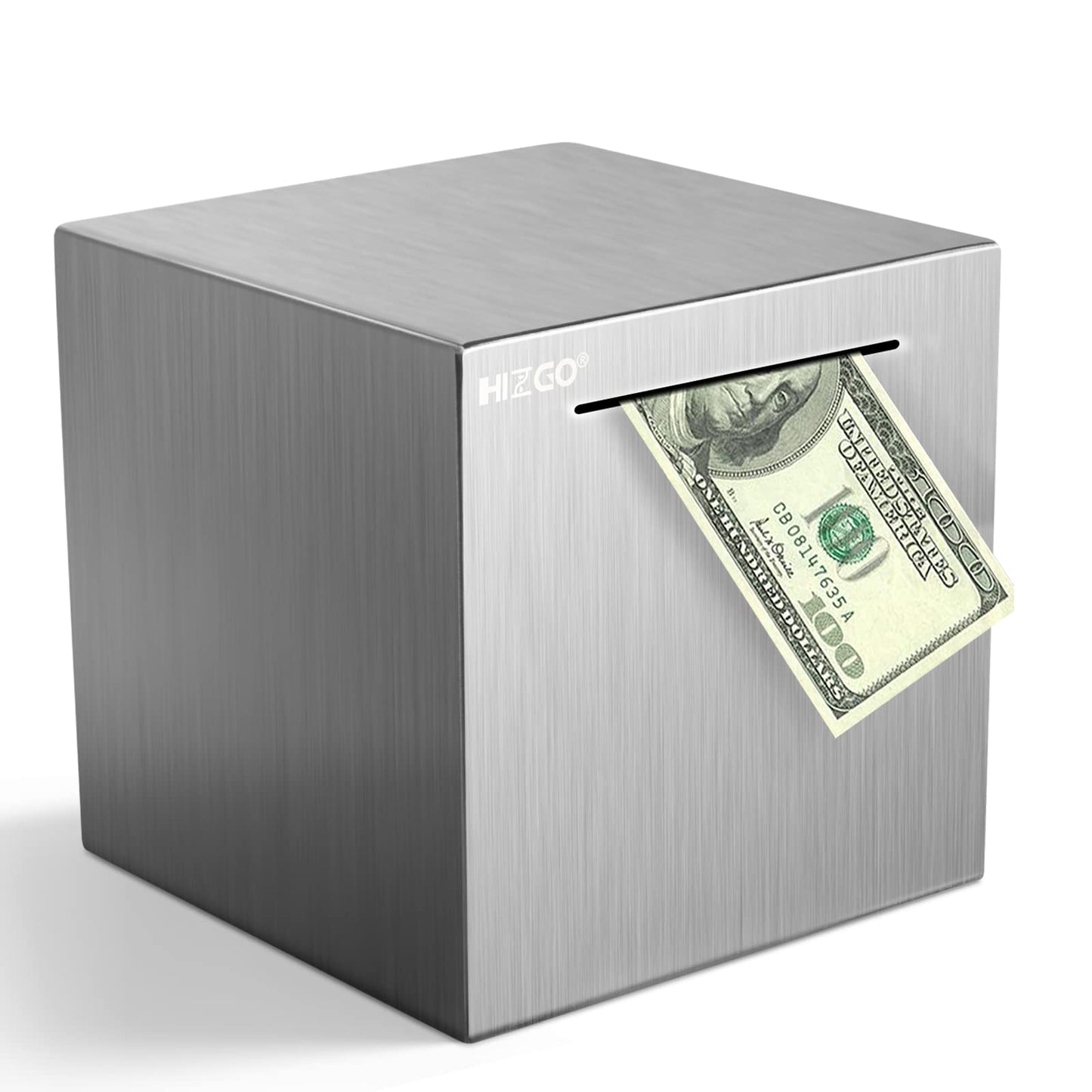 Hizgo Stainless Steel Piggy Bank for Adults — 5.9-Inch Break-to-Access Savings Box