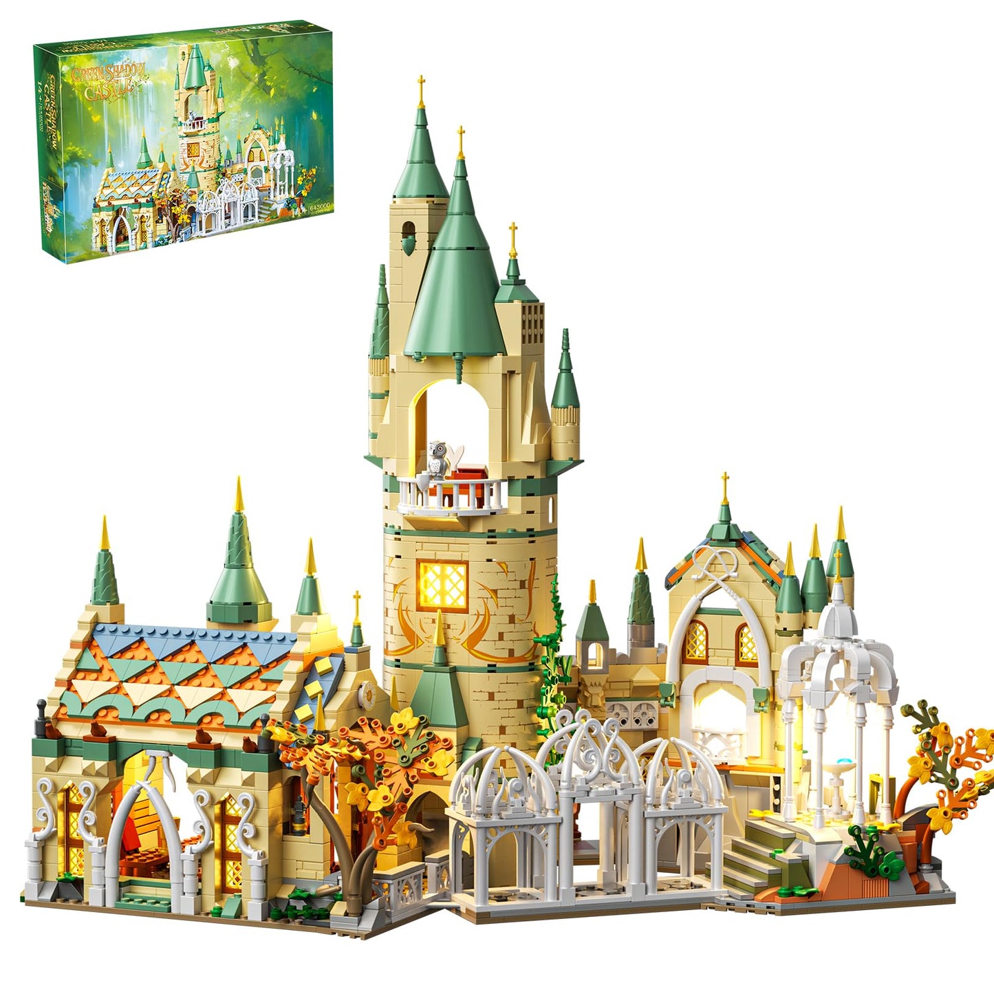HJPLPXH Magic Medieval Castle Architecture Building Block Set – 1555 Pieces