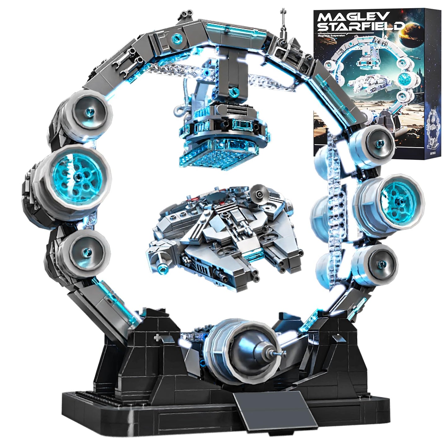 HJPLPXH Magnetic Levitation Orbital Station – Sci-Fi Space Building Blocks for Enthusiasts