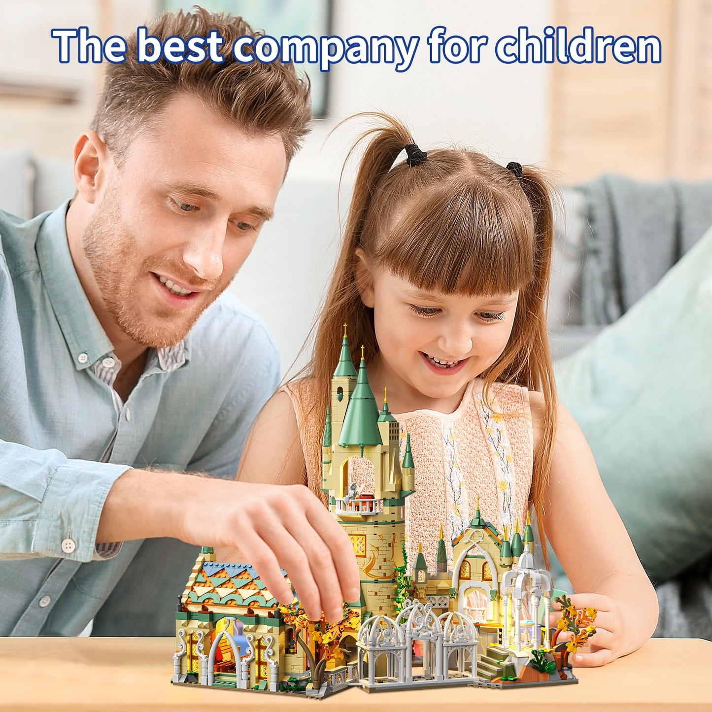 HJPLPXH Magic Medieval Castle Architecture Building Block Set – 1555 Pieces