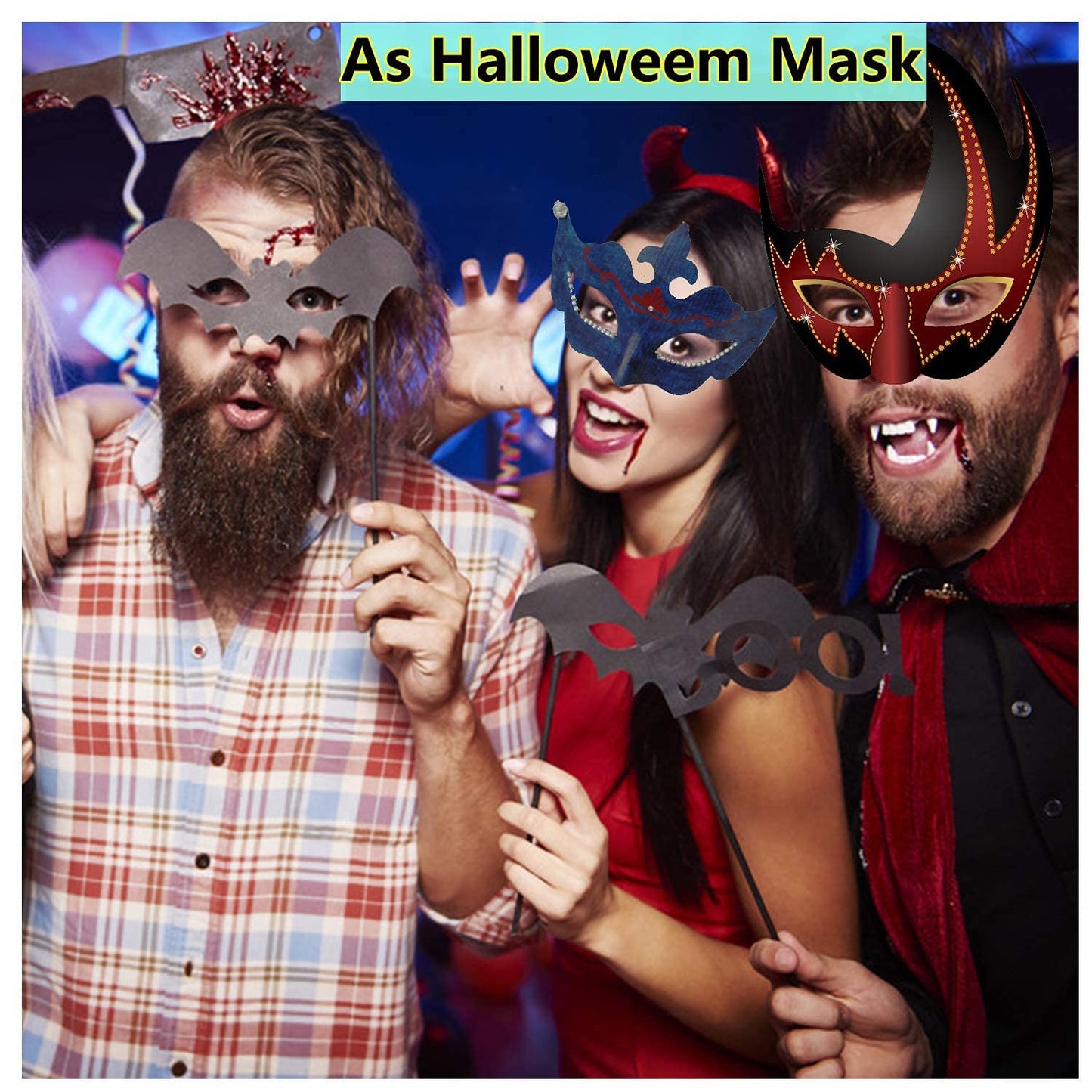 HLXFF3 Timtop 14-Piece DIY White Paper Masks — Paintable Half Face Masks