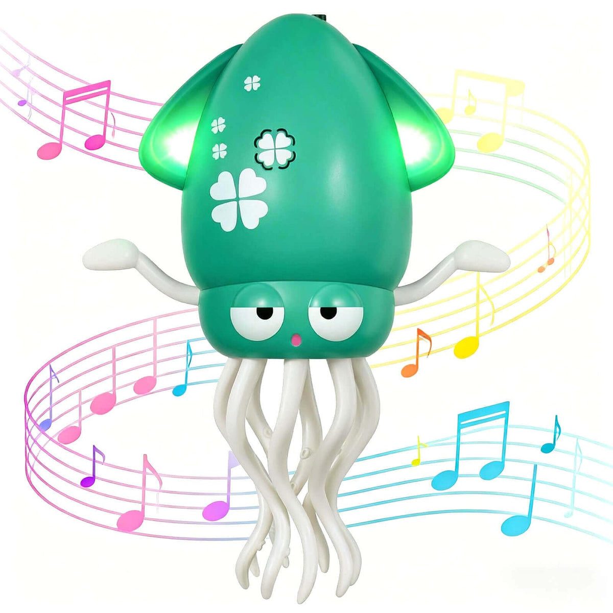 HLXY Dancing Octopus Baby Toy – USB Rechargeable Tummy Time Crawling Octopus with Lights