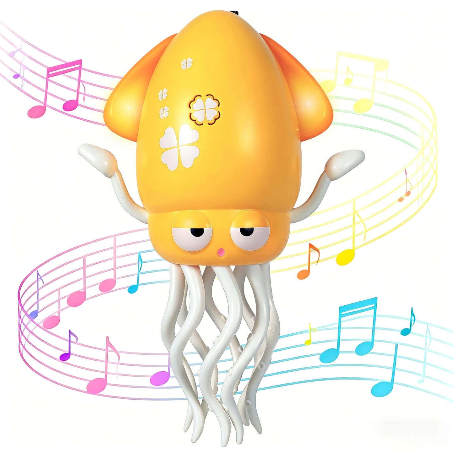 HLXY Dancing Octopus Baby Toy – USB Rechargeable Tummy Time Crawling Octopus with Lights & Music