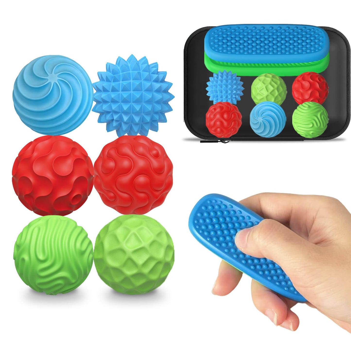 HLXY Fidget Toys – Silicone Magnetic Balls & Sensory Stones (8-Piece) for Focus, Stress Relief, Autism & ADHD