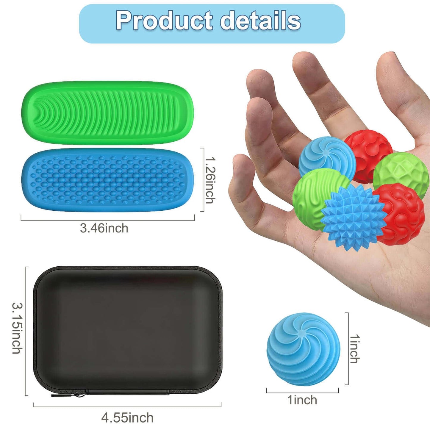 HLXY Fidget Toys – Silicone Magnetic Balls & Sensory Stones (8-Piece) for Focus, Stress Relief, Autism & ADHD