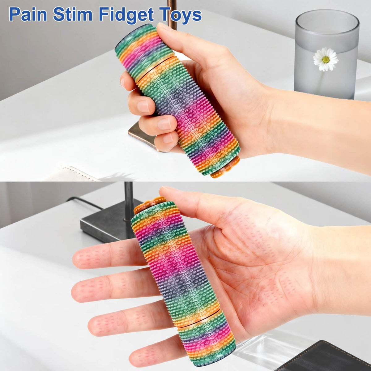 HLXY Little Ouchies Pain Fidget 2-Pack – Spiky Grippie Toy for Focus, Anxiety Relief, and Desk Fun