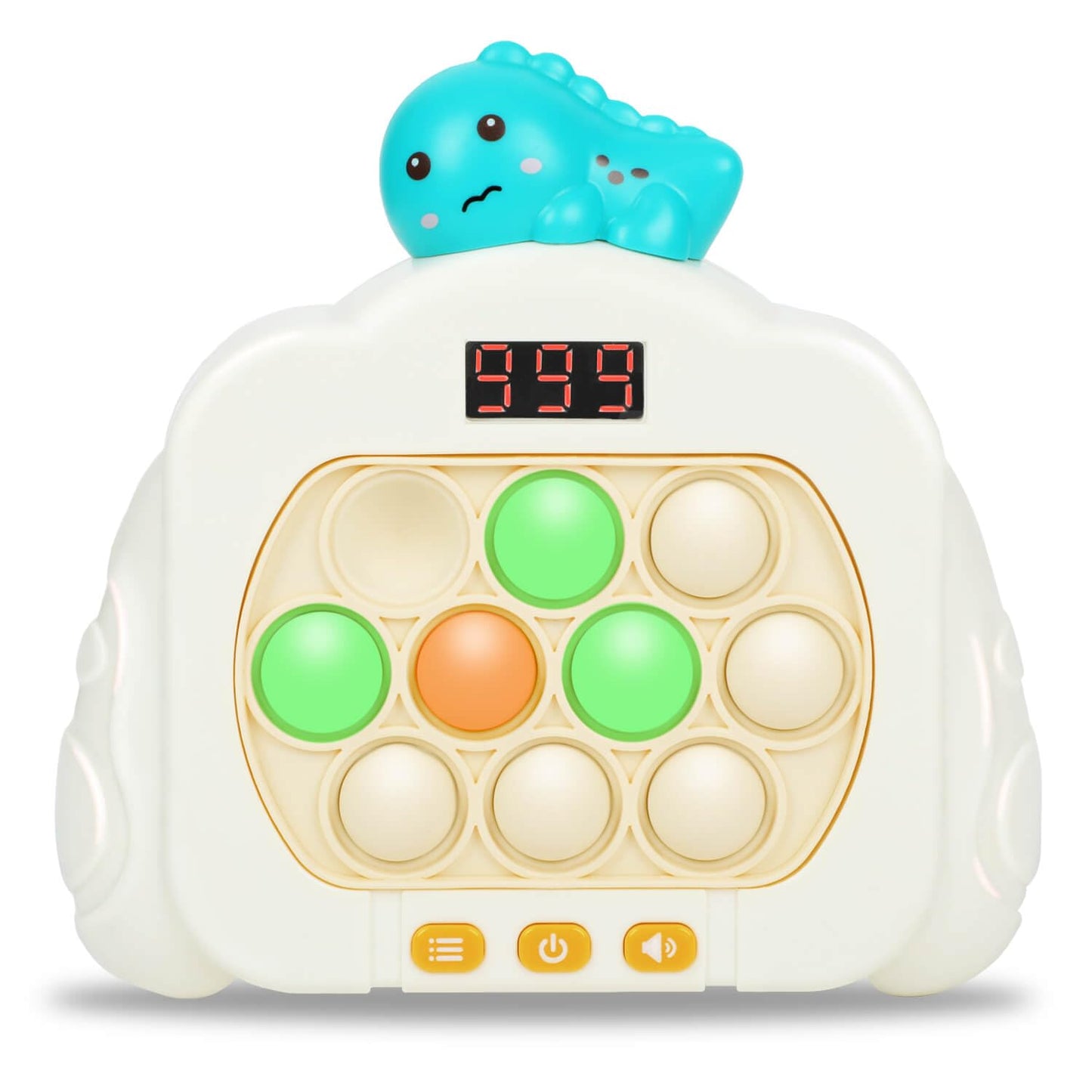 HLXY Quick Push Pop Game Fidget Toy - 12 LED Modes, Dinosaur Theme Gift