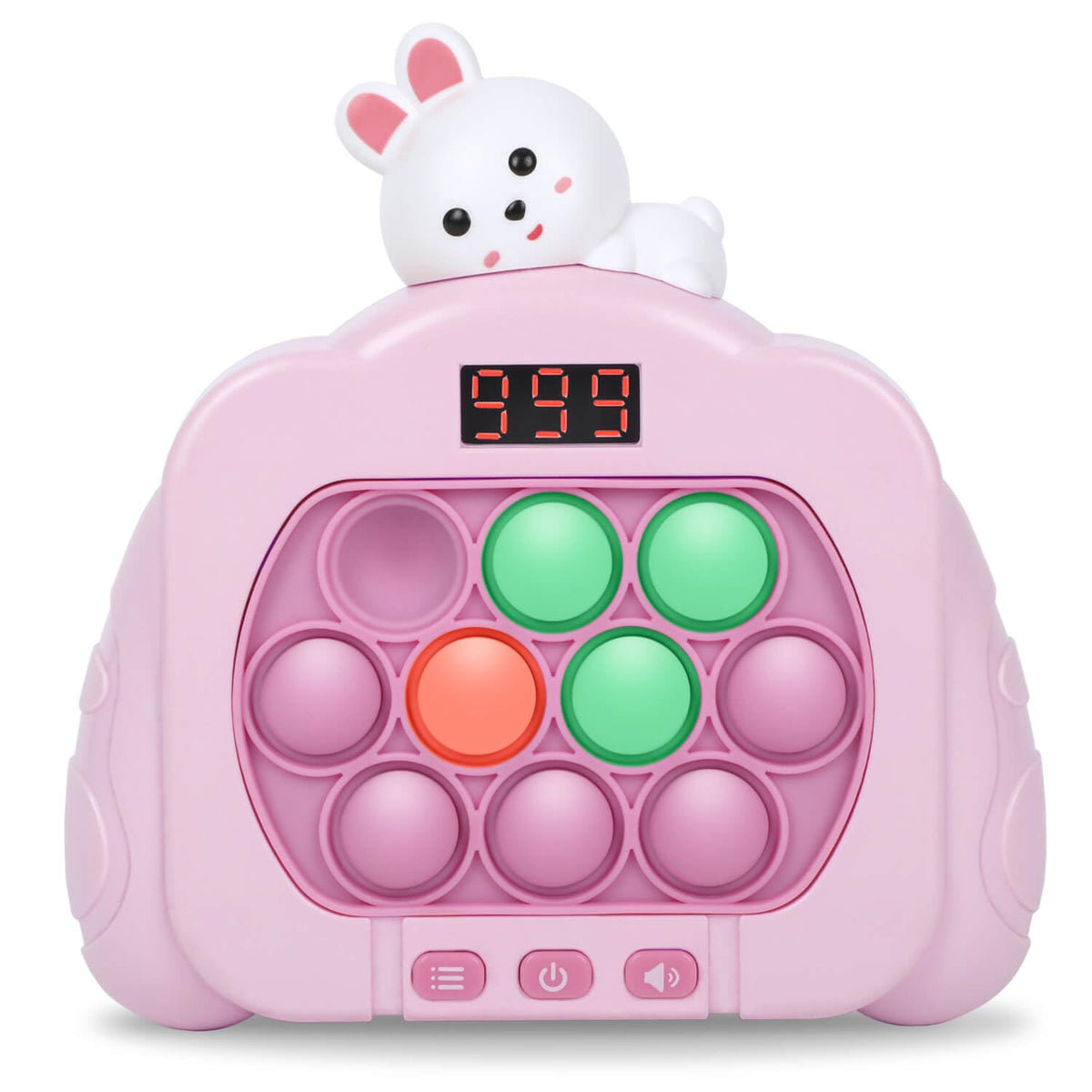 HLXY Quick Push Pop Fidget Toy – LED Light Up 12 Modes, Rabbit Style Sensory Toy for Kids & Adults