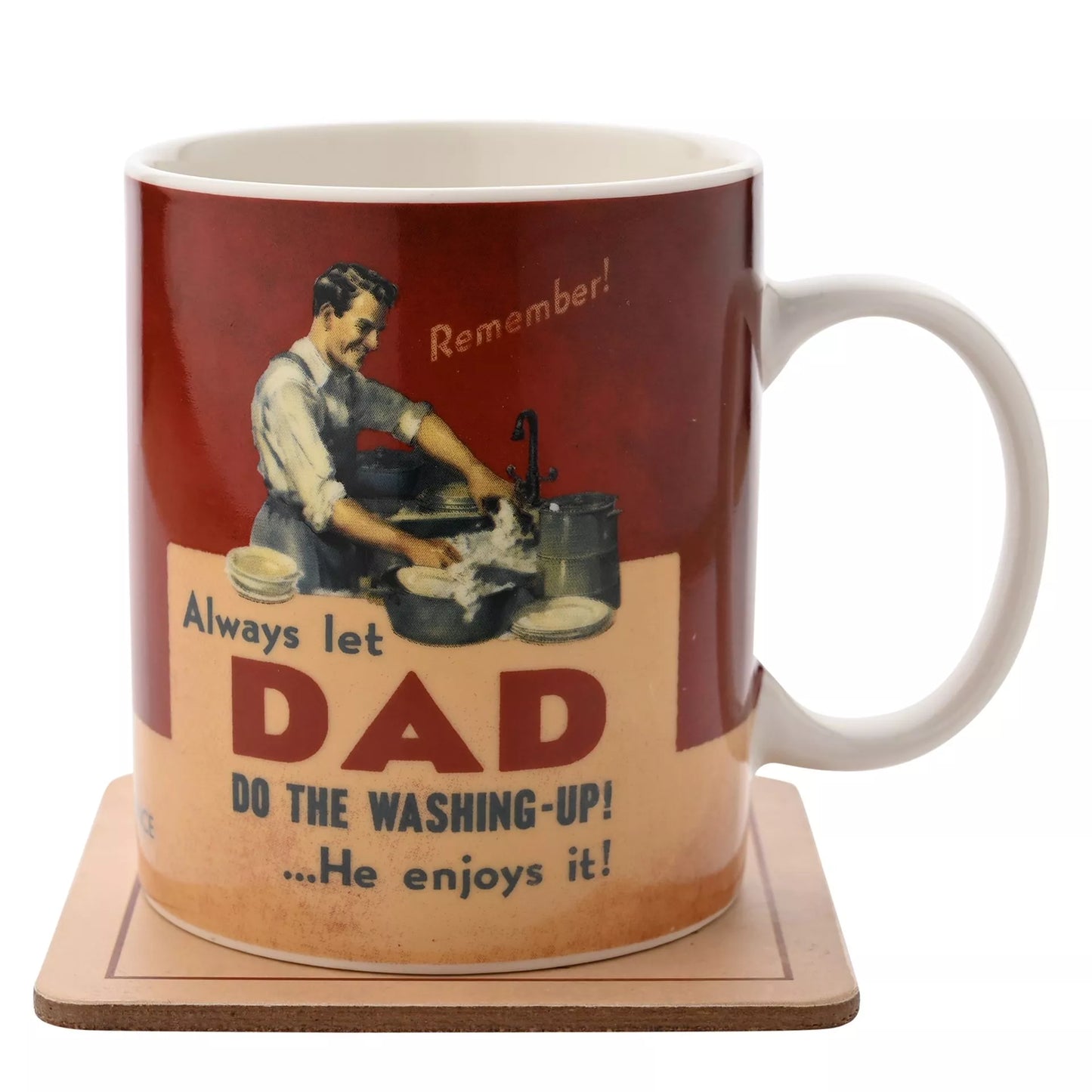 Civil Defence Mug & Coaster Set Daily Beverage