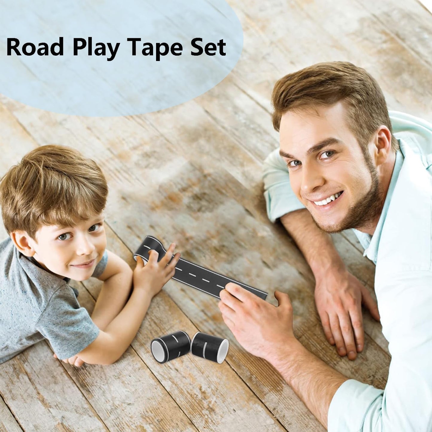 HMPBEFU 2 Pack Black Roadway Track Tape – 32.8 ft x 2 in | No Residue