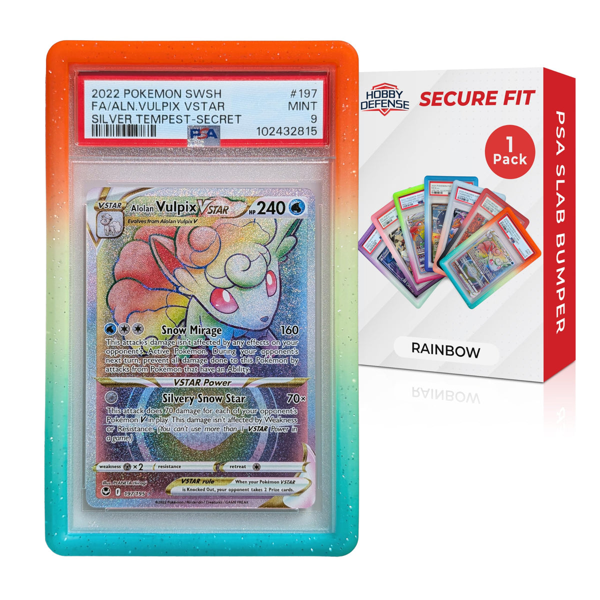 Hobby Defense PSA Slab Bumper 1 Pack – Secure Fit, Easy On/Off TPU Edge Guard for Slabs