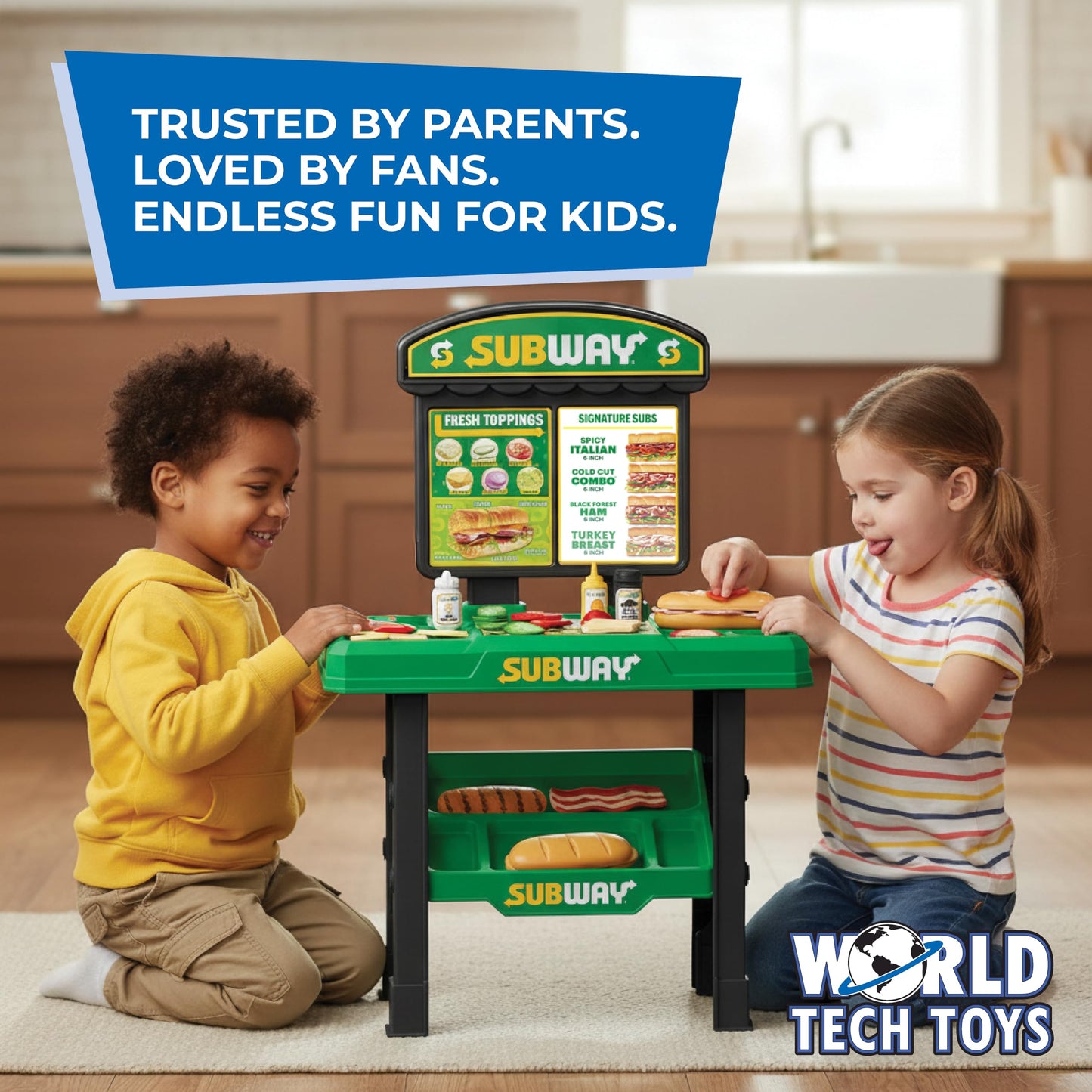 HobbyTron Subway Sandwich Artist 53-Piece Playset – Licensed Subway Kitchen Toy