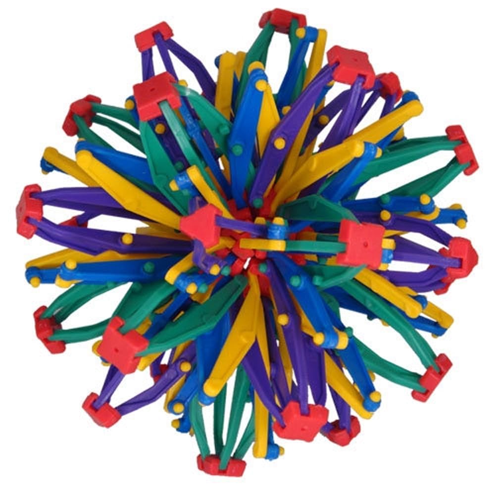 Hoberman Expanding Mini Sphere Toy – Colorful Kinetic Geometry for Play and Desk