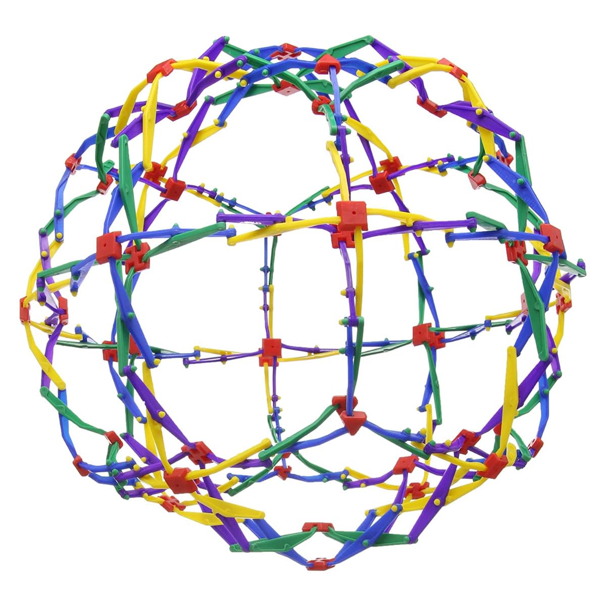 Hoberman Expanding Mini Sphere Toy – Colorful Kinetic Geometry for Play and Desk