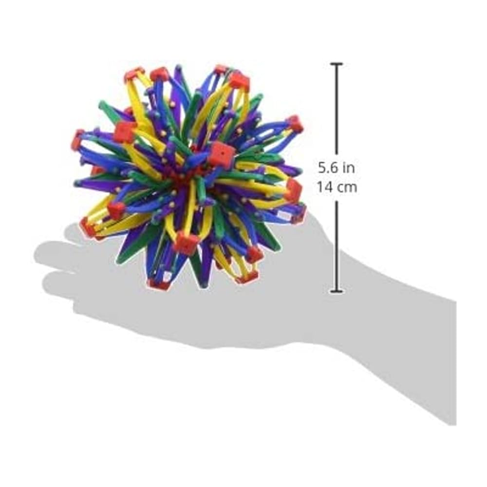 Hoberman Expanding Mini Sphere Toy – Colorful Kinetic Geometry for Play and Desk