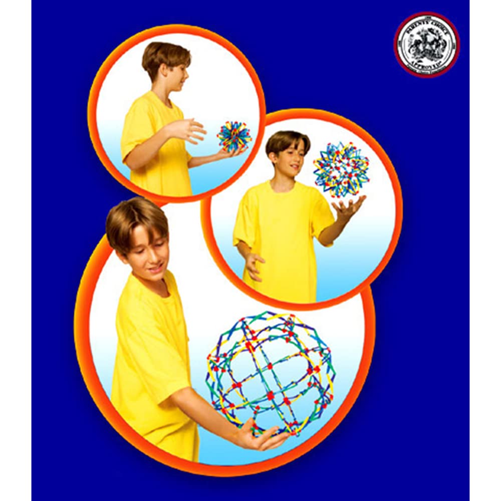 Hoberman Expanding Mini Sphere Toy – Colorful Kinetic Geometry for Play and Desk