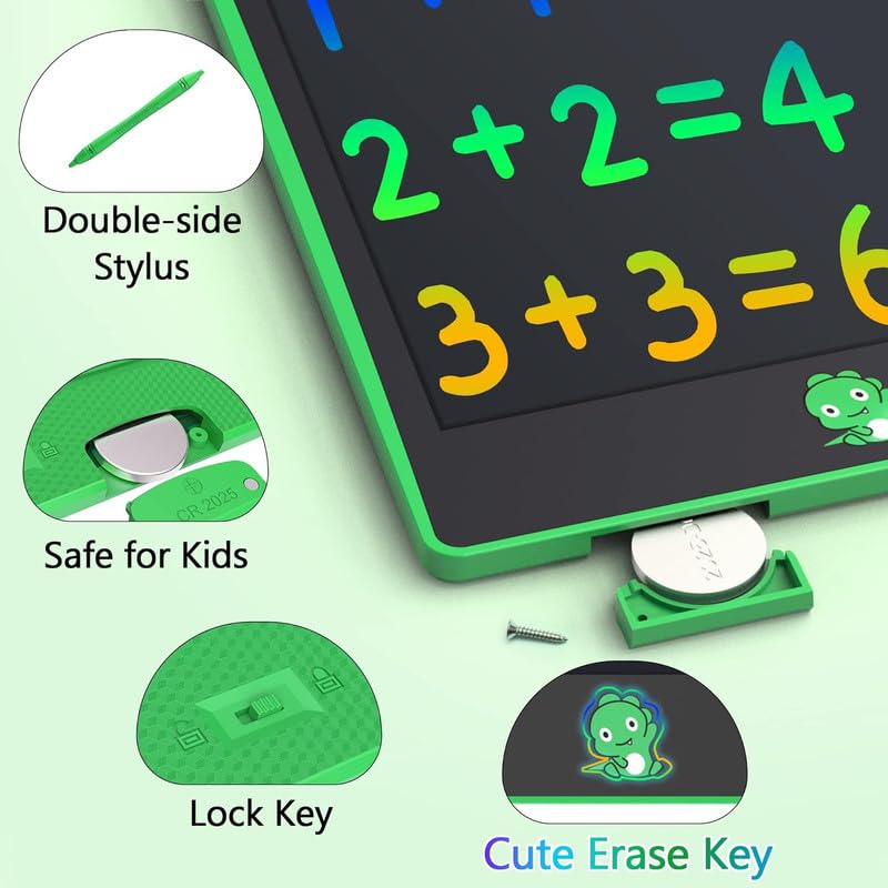 Hockvill 8.8 Inch LCD Writing Tablet for Kids – Doodle Board Travel Toy