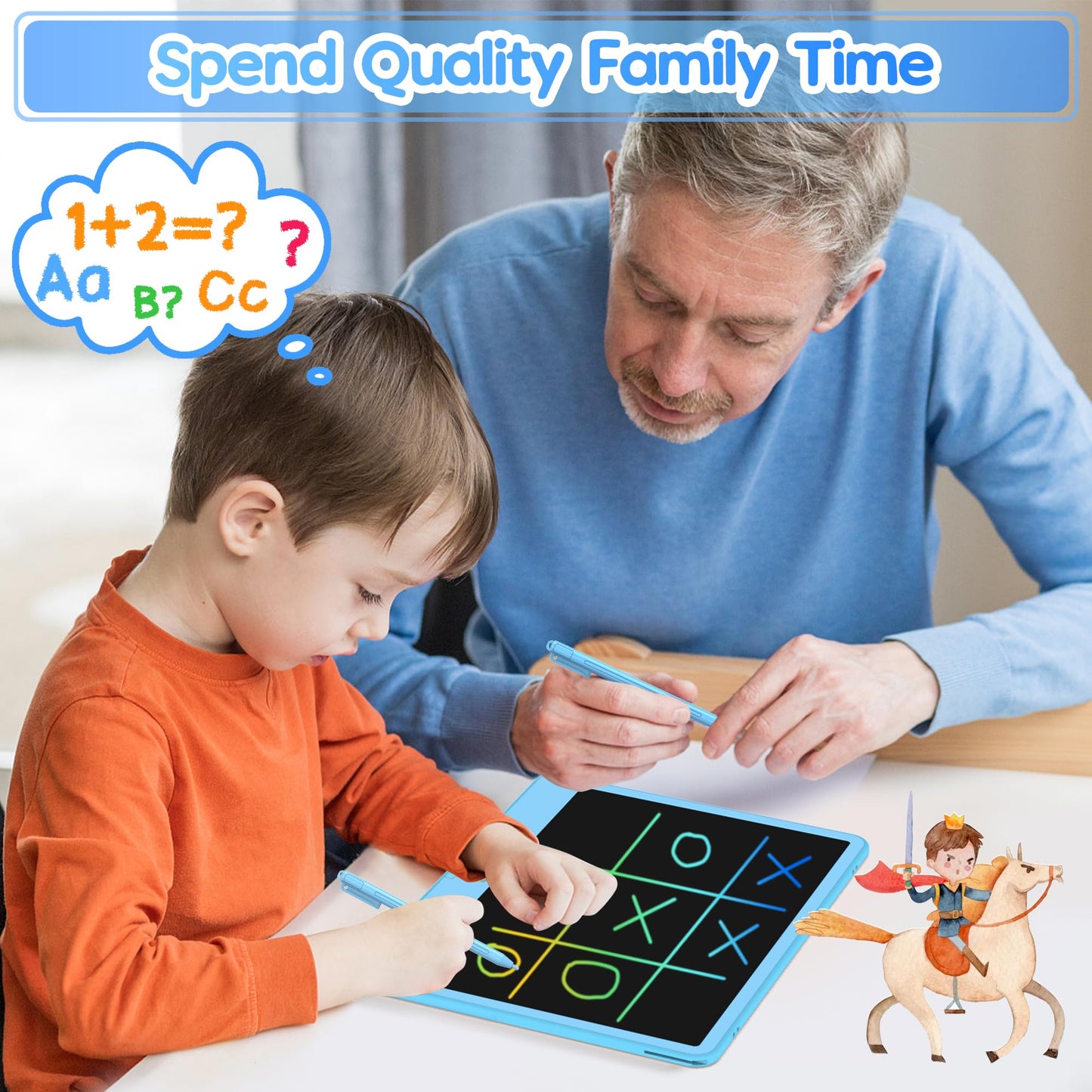 Hockvill 12-Inch LCD Writing Tablet for Kids – Mess-Free Doodle Pad, Travel Friendly