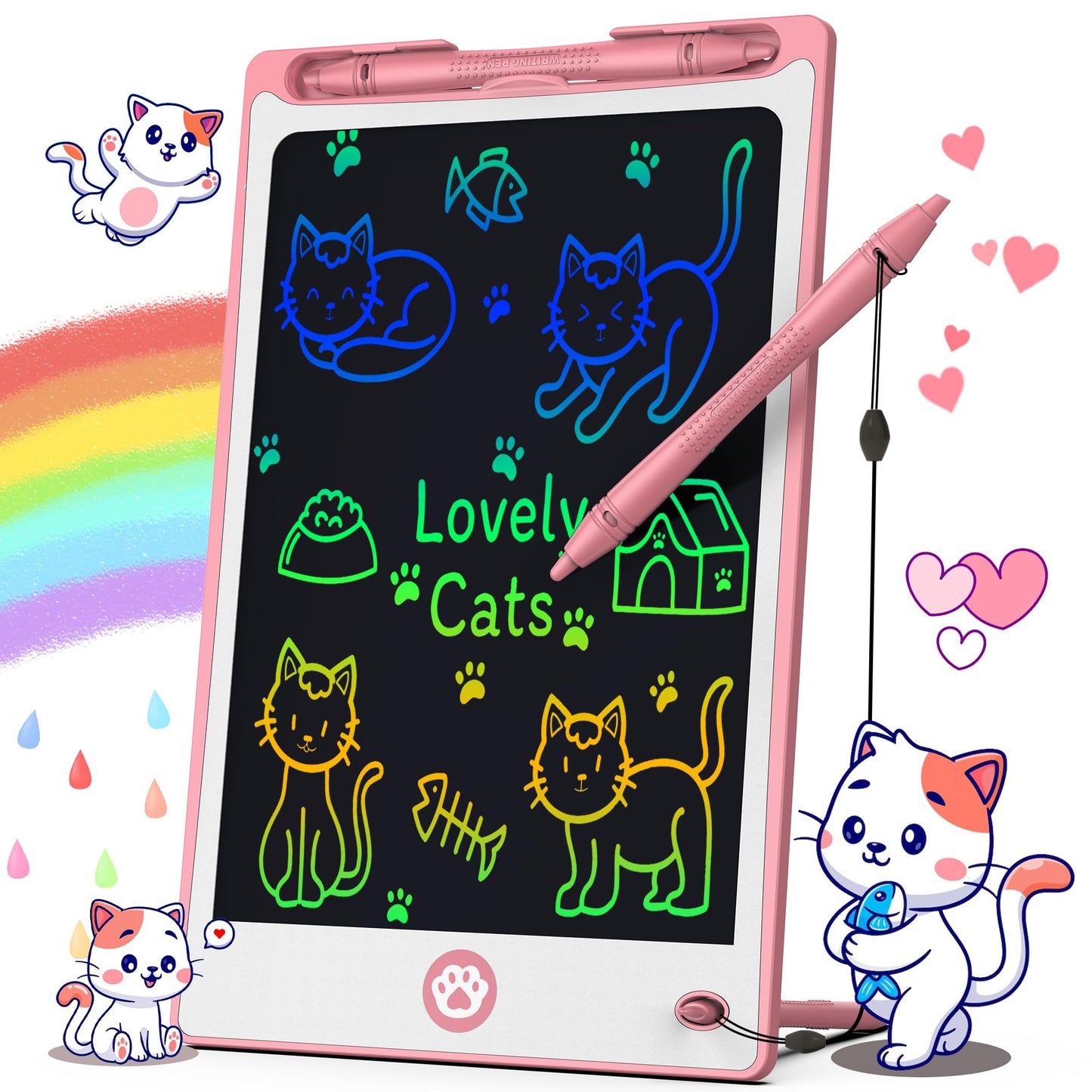 Hockvill 8.8-Inch LCD Writing Tablet for Kids – Doodle Pad for Learning & Travel