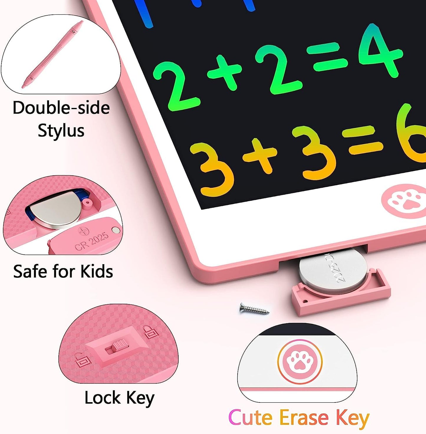 Hockvill 8.8-Inch LCD Writing Tablet for Kids – Doodle Pad for Learning & Travel