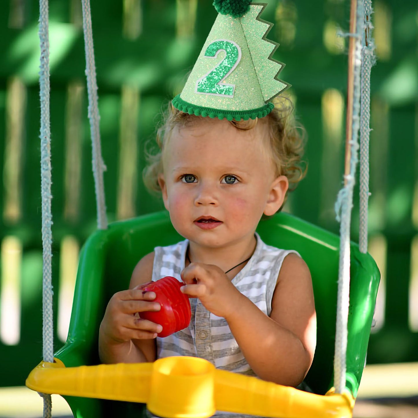 HODIHIWI Dinosaur Birthday Hat – Green Dino Theme Party Accessory for Boys