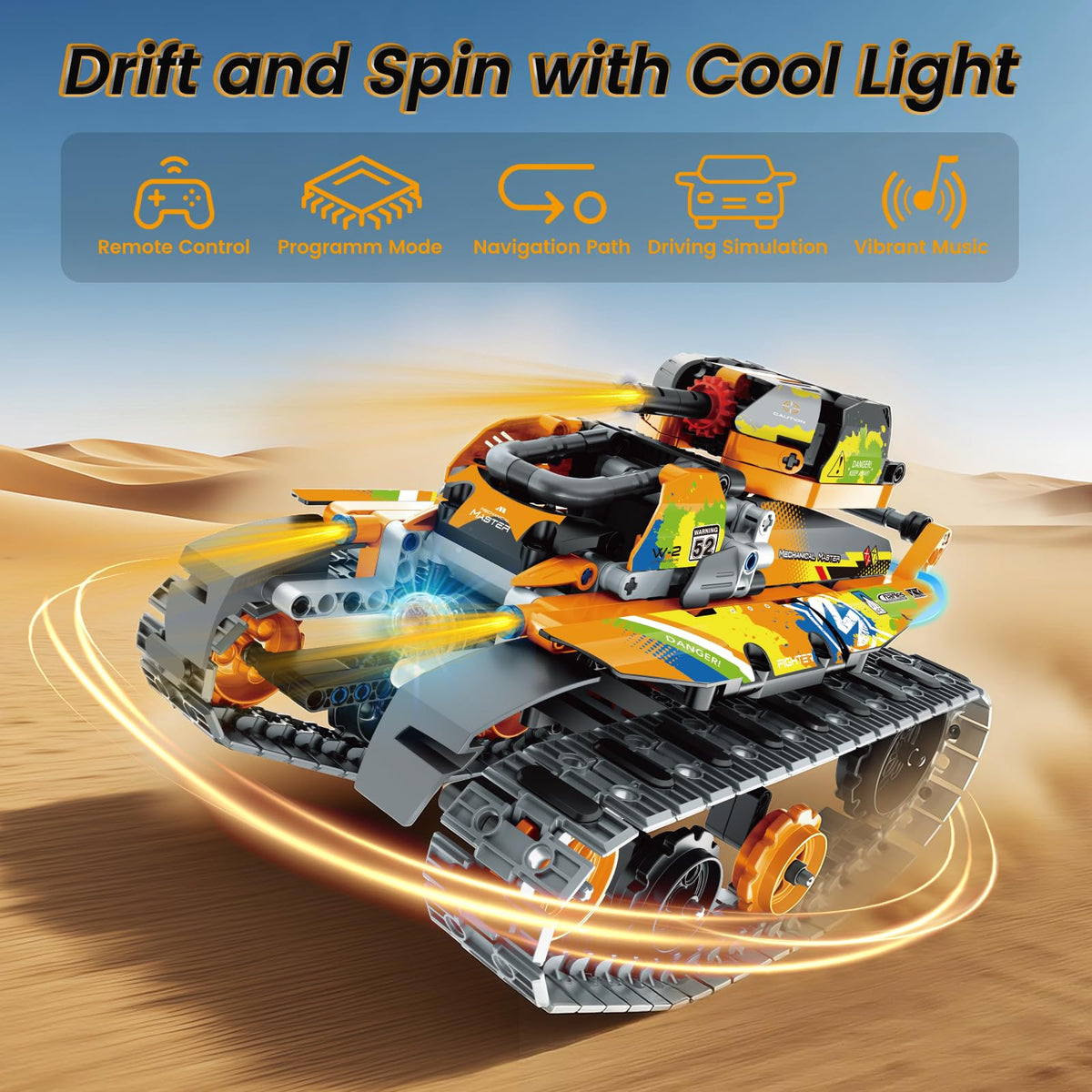 Hodurgyi STEM Robot Kit – 5-in-1 RC Car for Kids 8-12 (App & Remote)