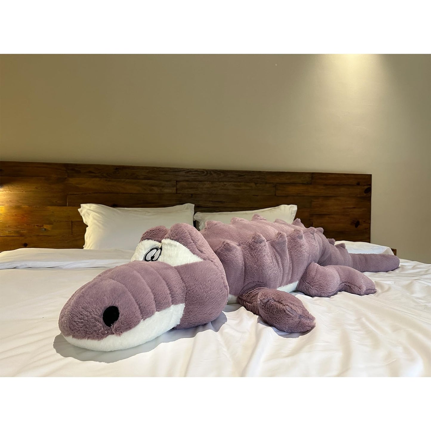 Hofun4U Alligator Plush Pillow - 46-Inch Purple Soft Plush, Gift for Kids & Adults