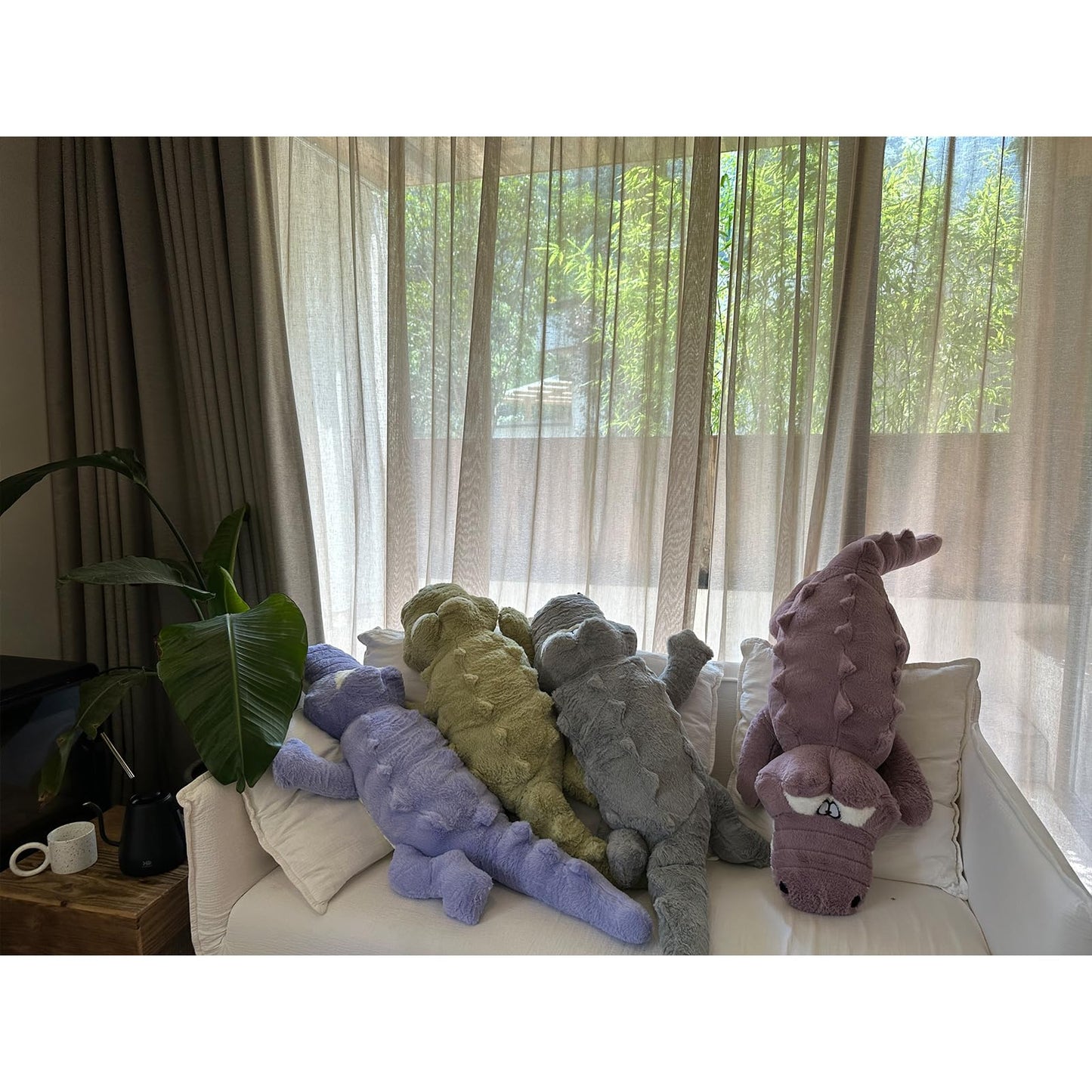 Hofun4U Alligator Plush Pillow - 46-Inch Purple Soft Plush, Gift for Kids & Adults