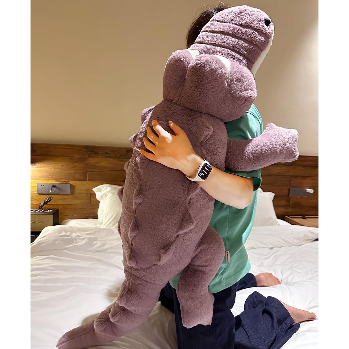 Hofun4U Alligator Plush Pillow - 46-Inch Purple Soft Plush, Gift for Kids & Adults