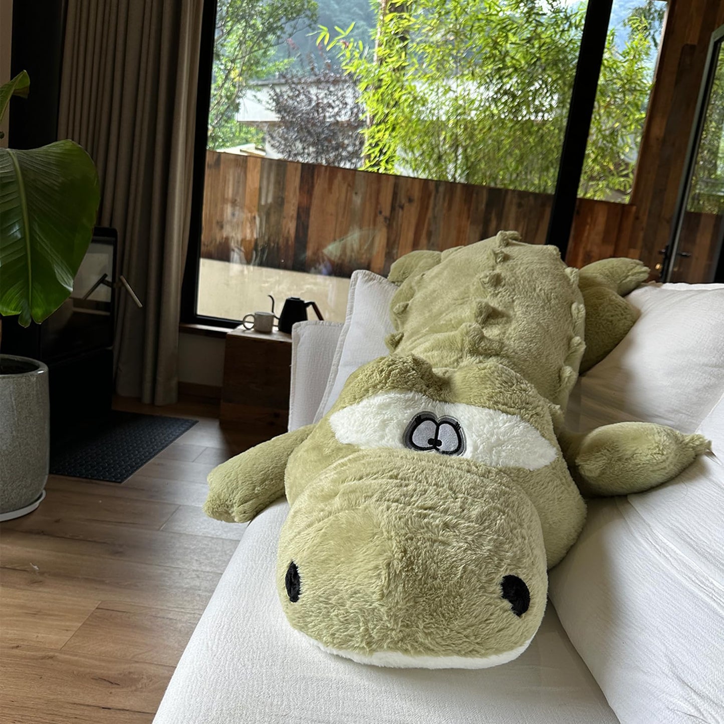 Hofun4U Alligator Plush Pillow 67-Inch Green – Cozy Plush Decor & Gift