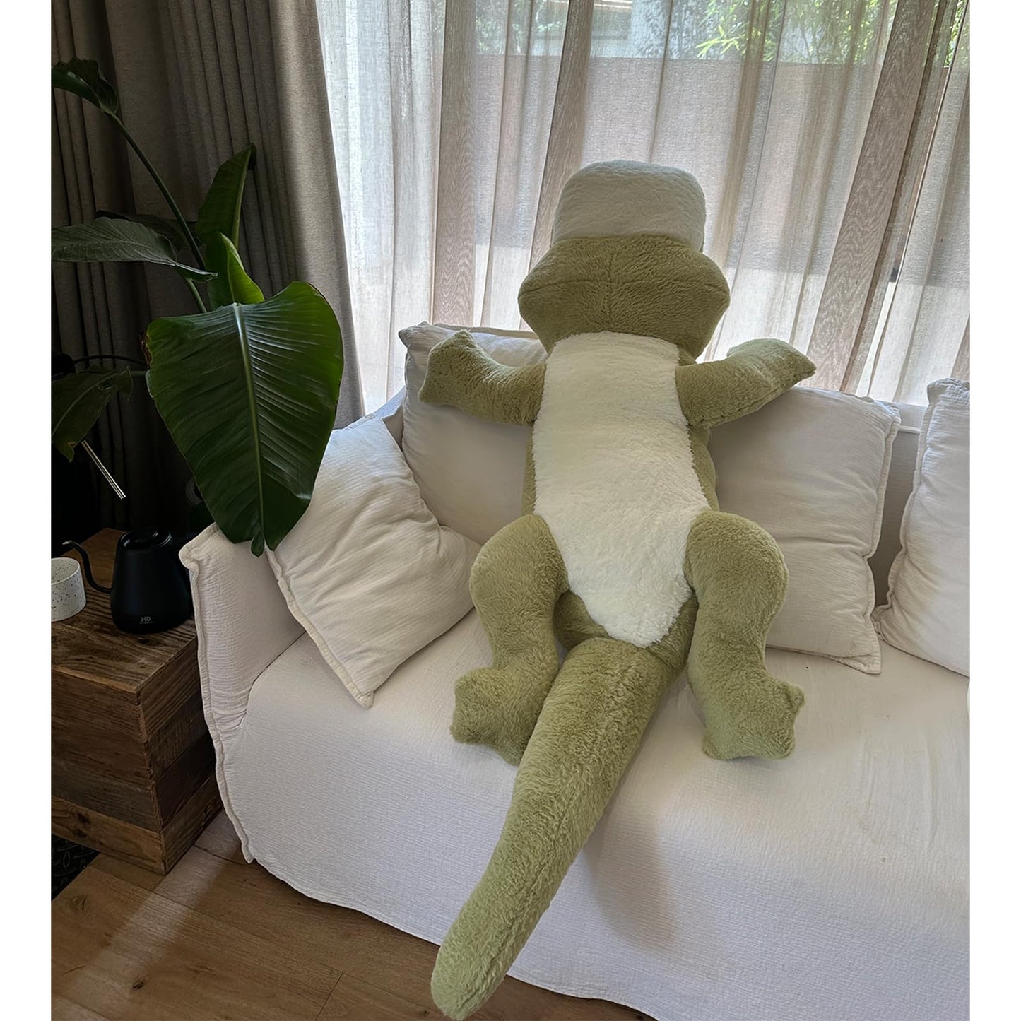 Hofun4U Alligator Plush Pillow 67-Inch Green – Cozy Plush Decor & Gift