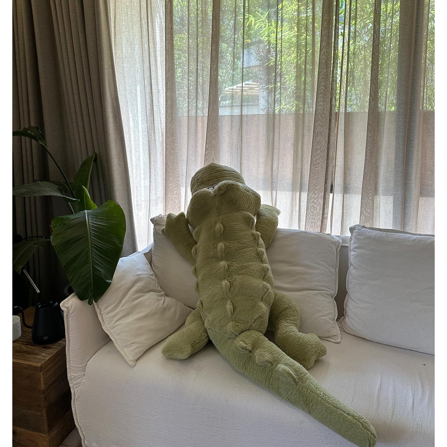 Hofun4U Alligator Plush Pillow 67-Inch Green – Cozy Plush Decor & Gift