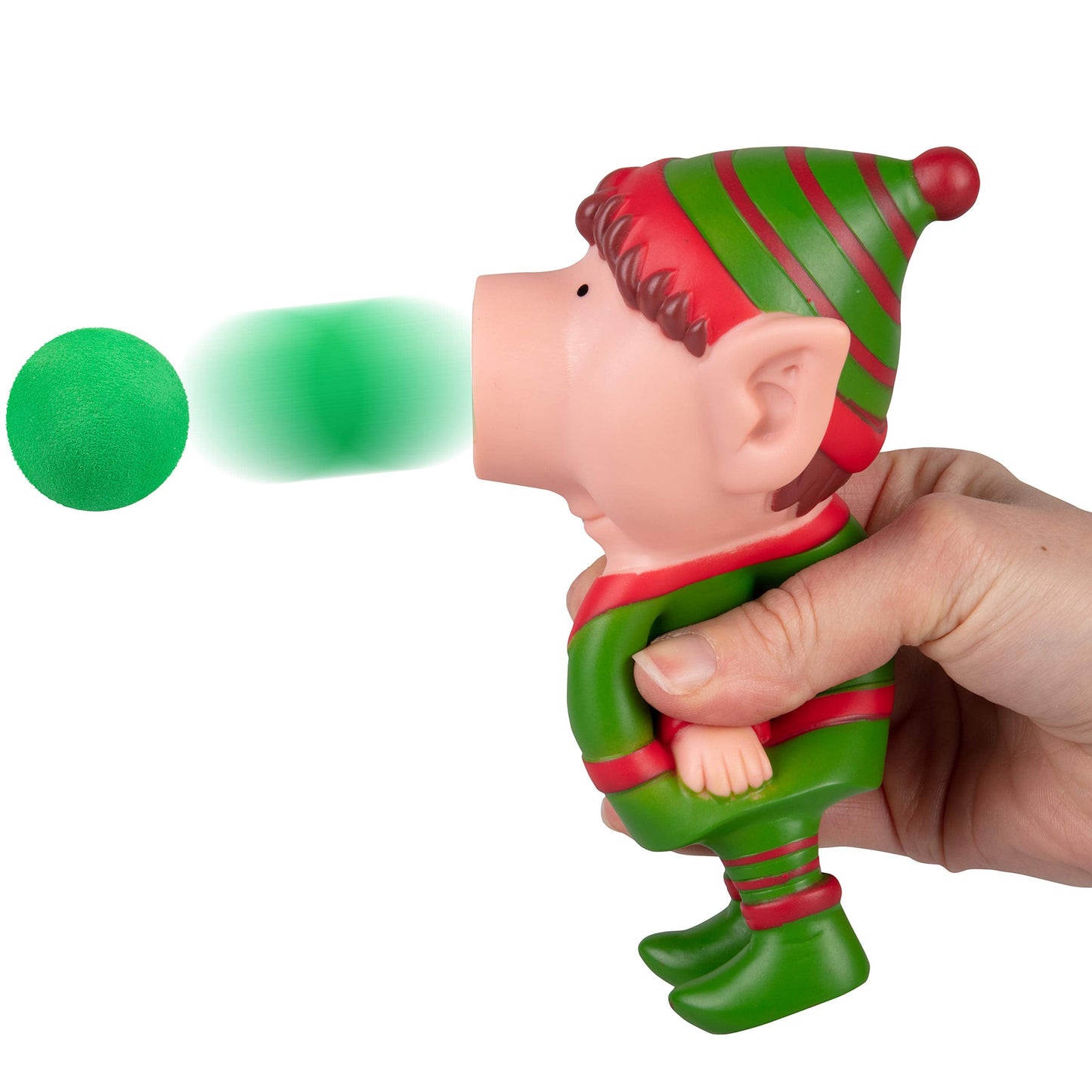 Hog Wild Christmas Elf Ball Popper Toy – 20-Foot Air-Powered Indoor/Outdoor Fun