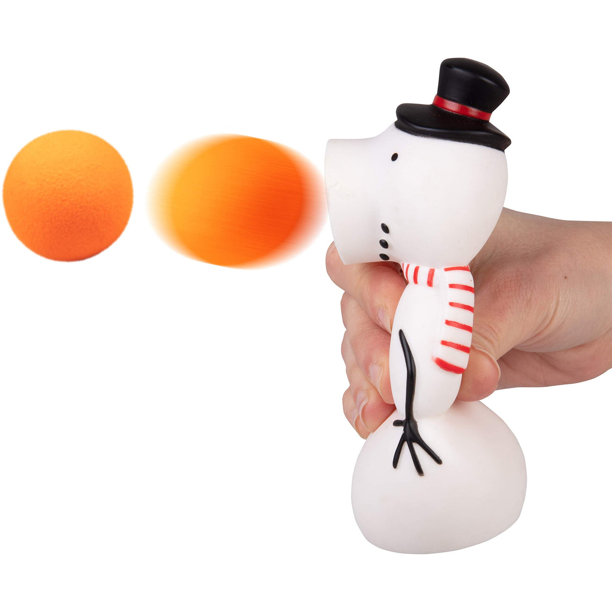 Hog Wild Christmas Snowman Ball Popper Toy – Air-Powered Foam Ball Shooter (Up to 20 ft)