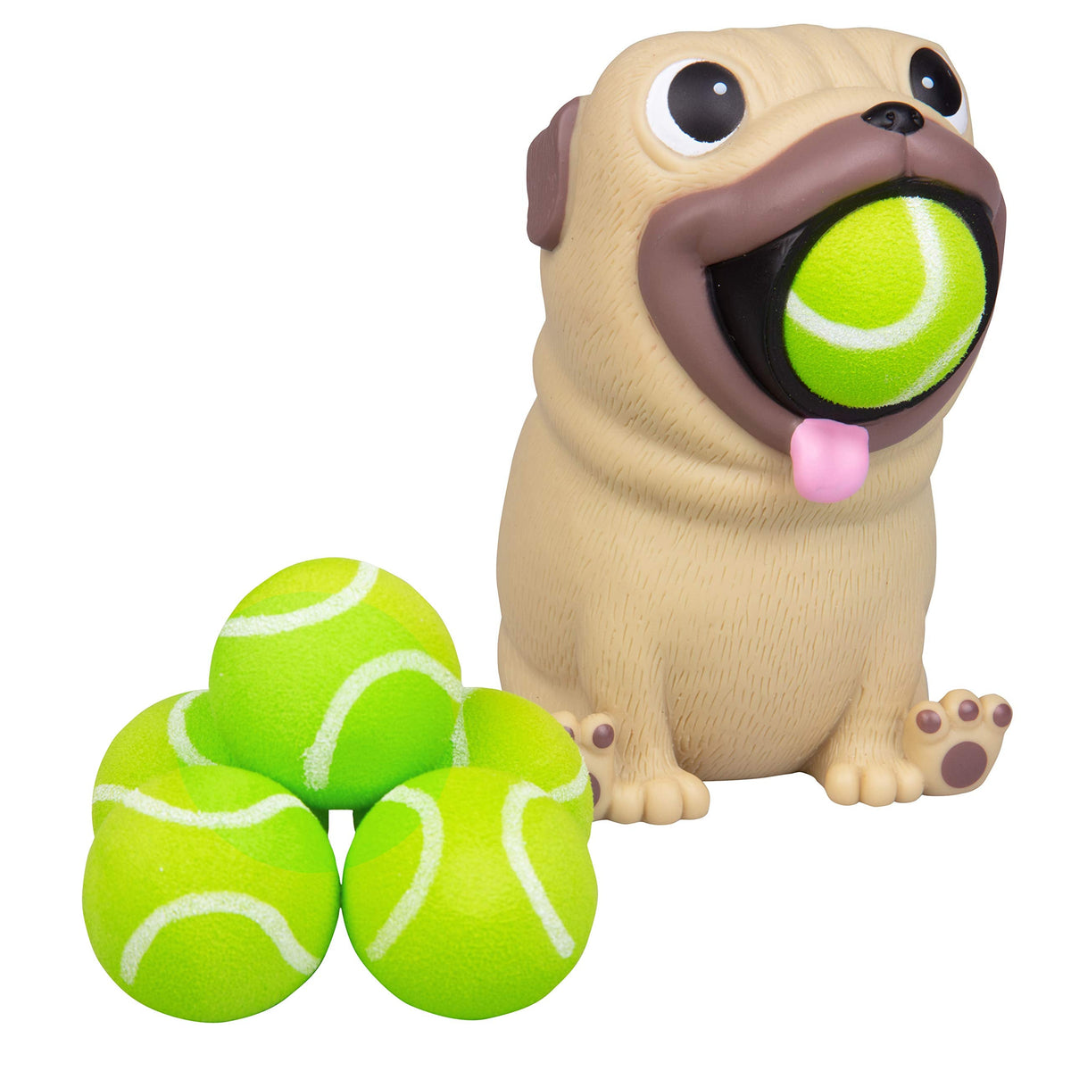 Hog Wild Pug Ball Popper Toy – Air-Powered Foam Ball Shooter (20 ft)