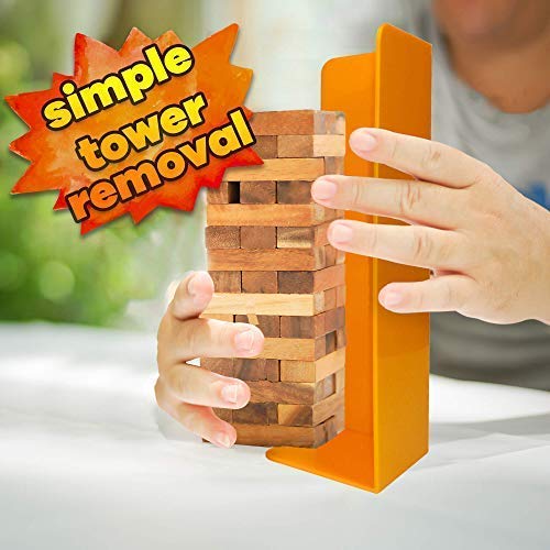 Hogar Wood Block Tower Stacking Tray – Compatible with Tipsy Tower, Lewo, WE Games